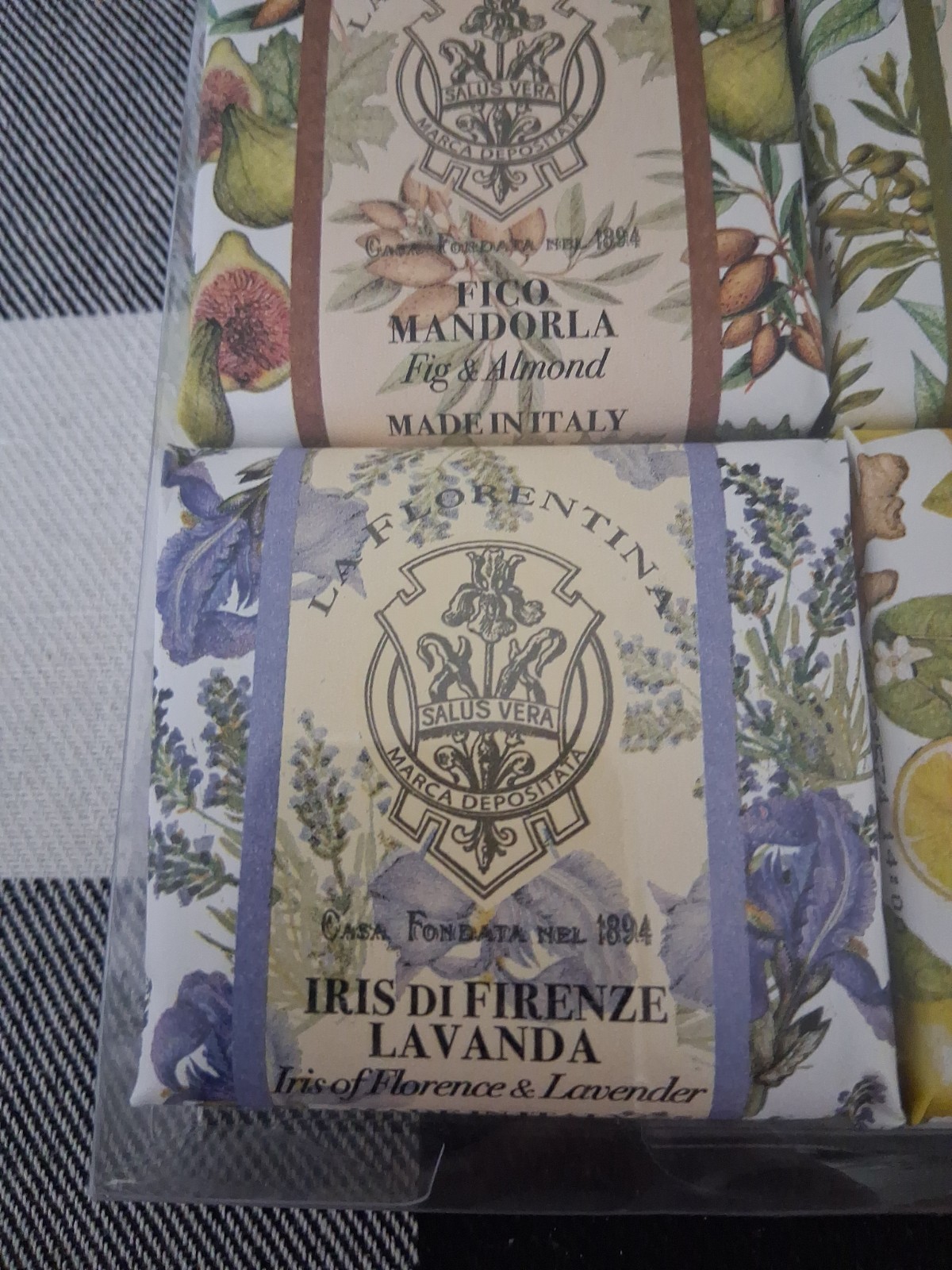 La Florentina Italian Luxury Bar Soap 6pack Lavender Pomegranate Fig Lemon &more