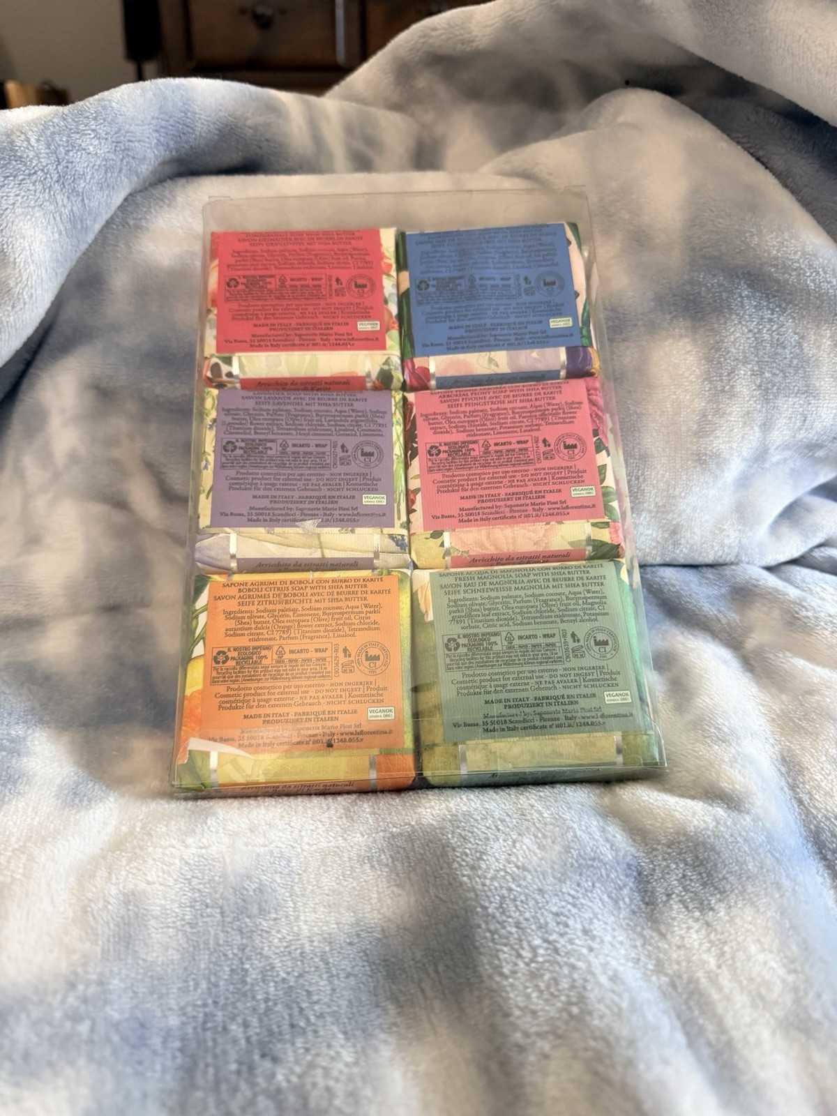 La Florentina ~ Magnolia, Iris, Pomegranate, Citrus, Lavender Peony Bar Soap Set