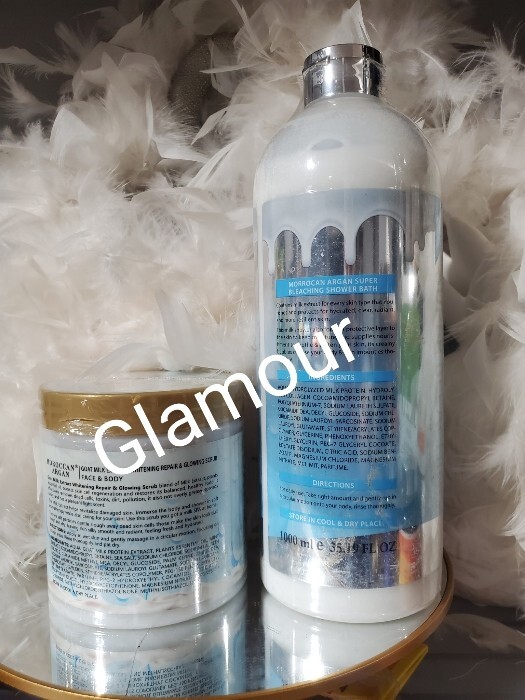 2pcs. Morrocan argan Goat milk skin repair & Glowing 4in1 scrub & shower bath
