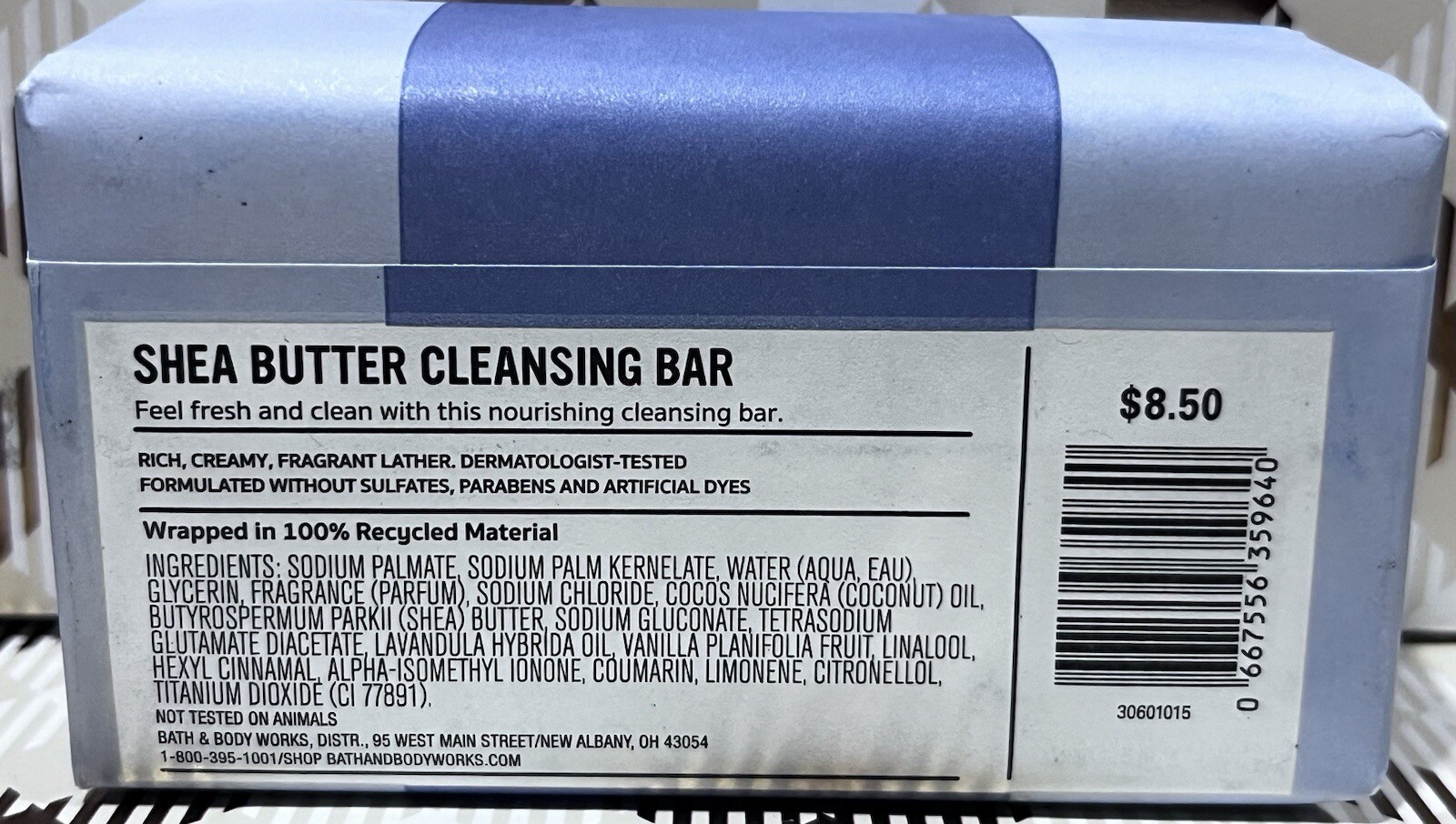 X3 LAVENDER + VANILLA Bath & Body Works Bar Shea Butter Cleansing Soap