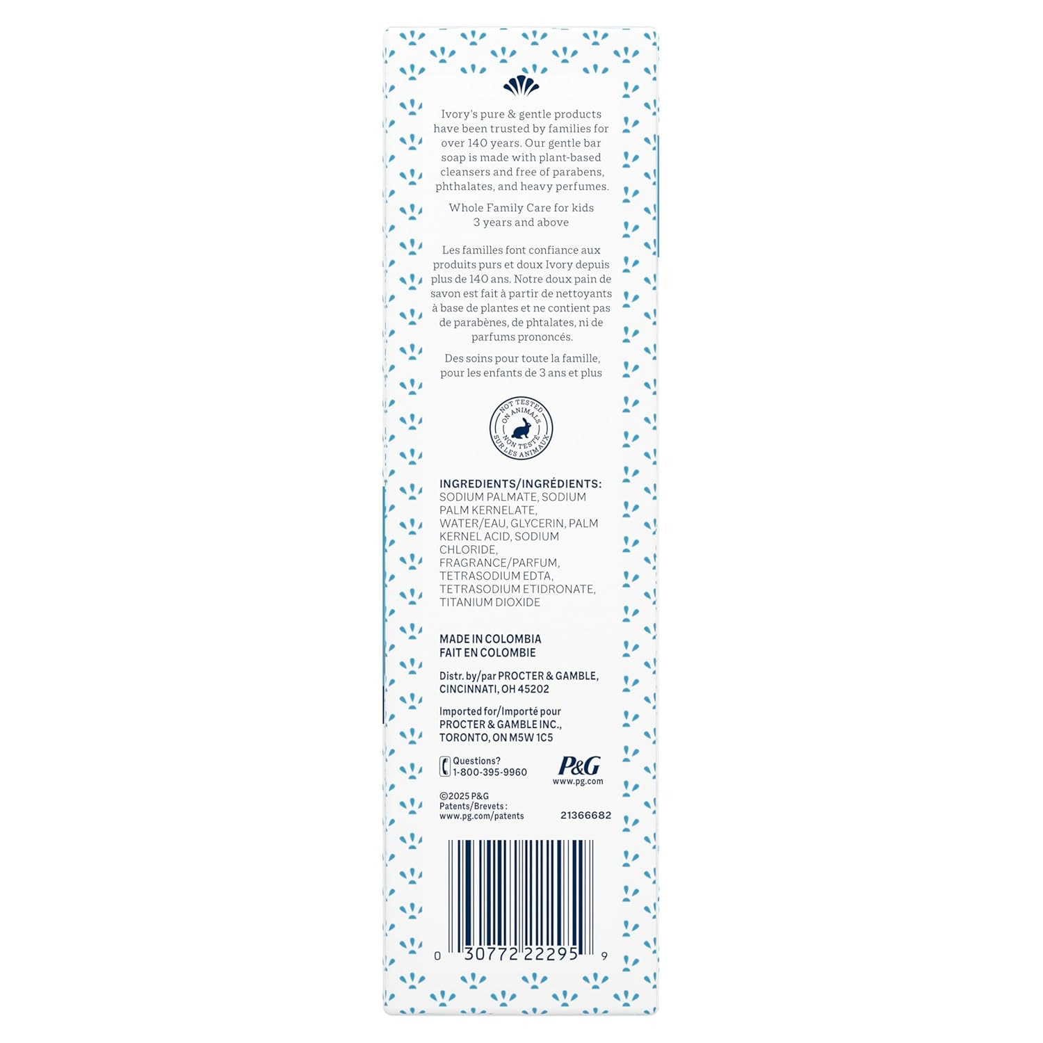 Gentle Bar Soap 99.44% Pure Formula Skin Types Original Scent 3.17 Oz (10 Count)
