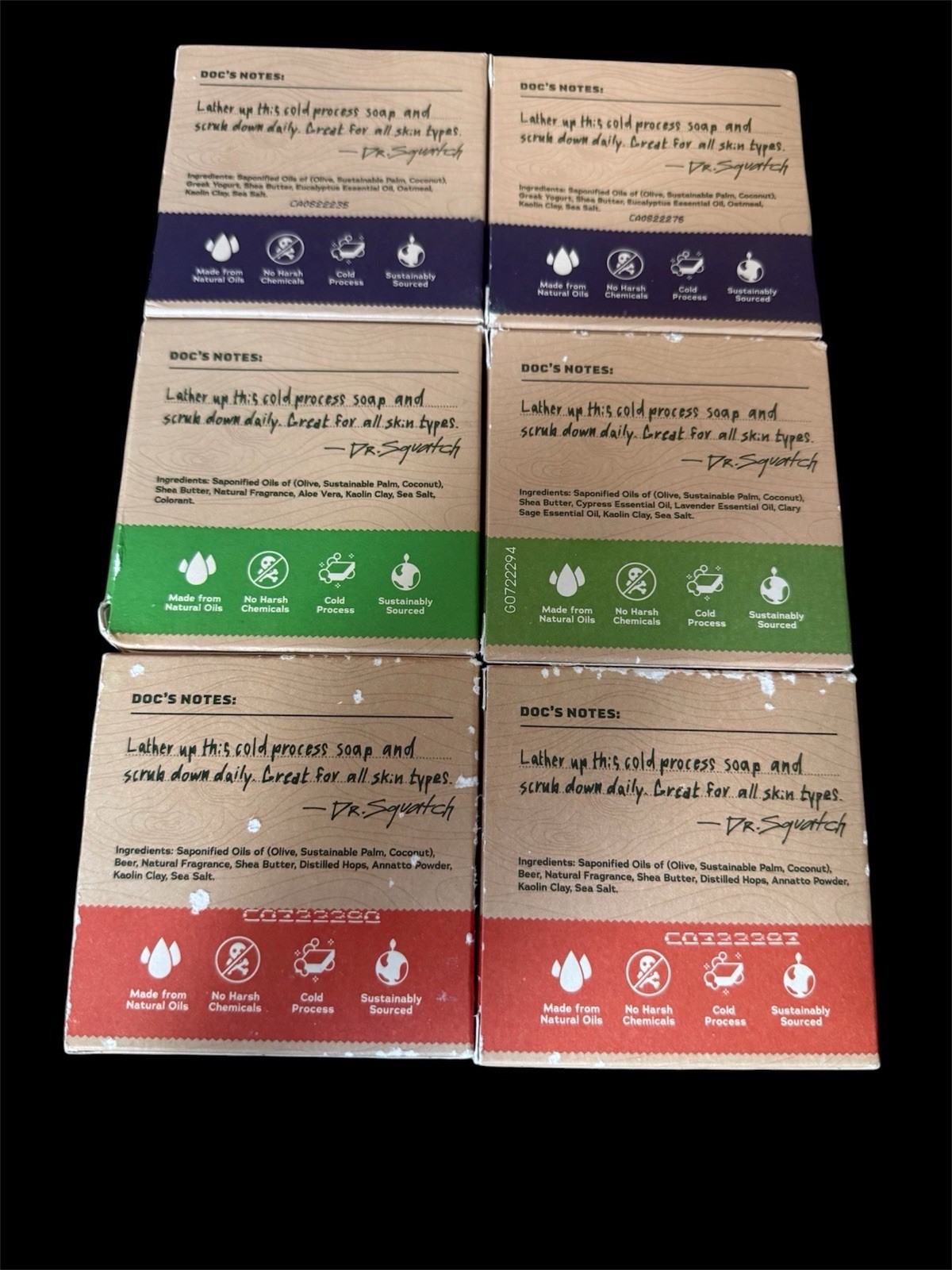 NEW-Dr. Squatch Soap Bundle 6 Bars + Alpine Sage Deodorant Natural Men’s