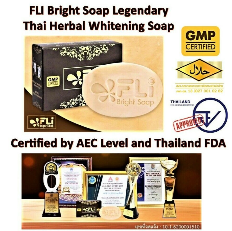3x 100% Herbal FLI Soap Freckles Dark Spots Radiant Aura Smooth Skin Soft