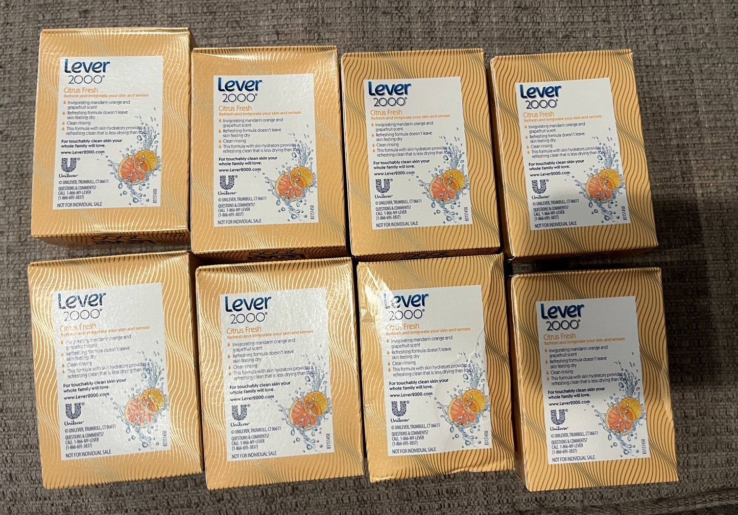 Lever 2000 Citrus Fresh Soap Bars 4 oz Discontinued Retired Lot of 7 -New Sealed