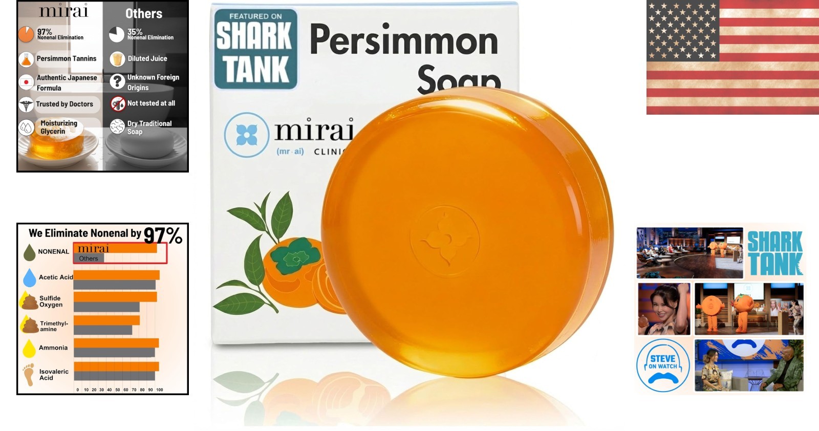 Persimmon & Green Tea Extract Soap Bar – For Men & Women, Moisturizing Care