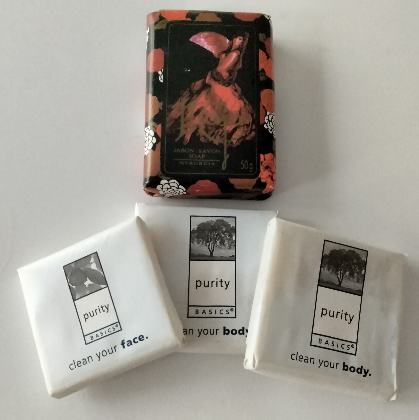 Maja Jabon-Savon Myrugia & Purity French Milled Bath & Facial Lot 4 Soap Bars