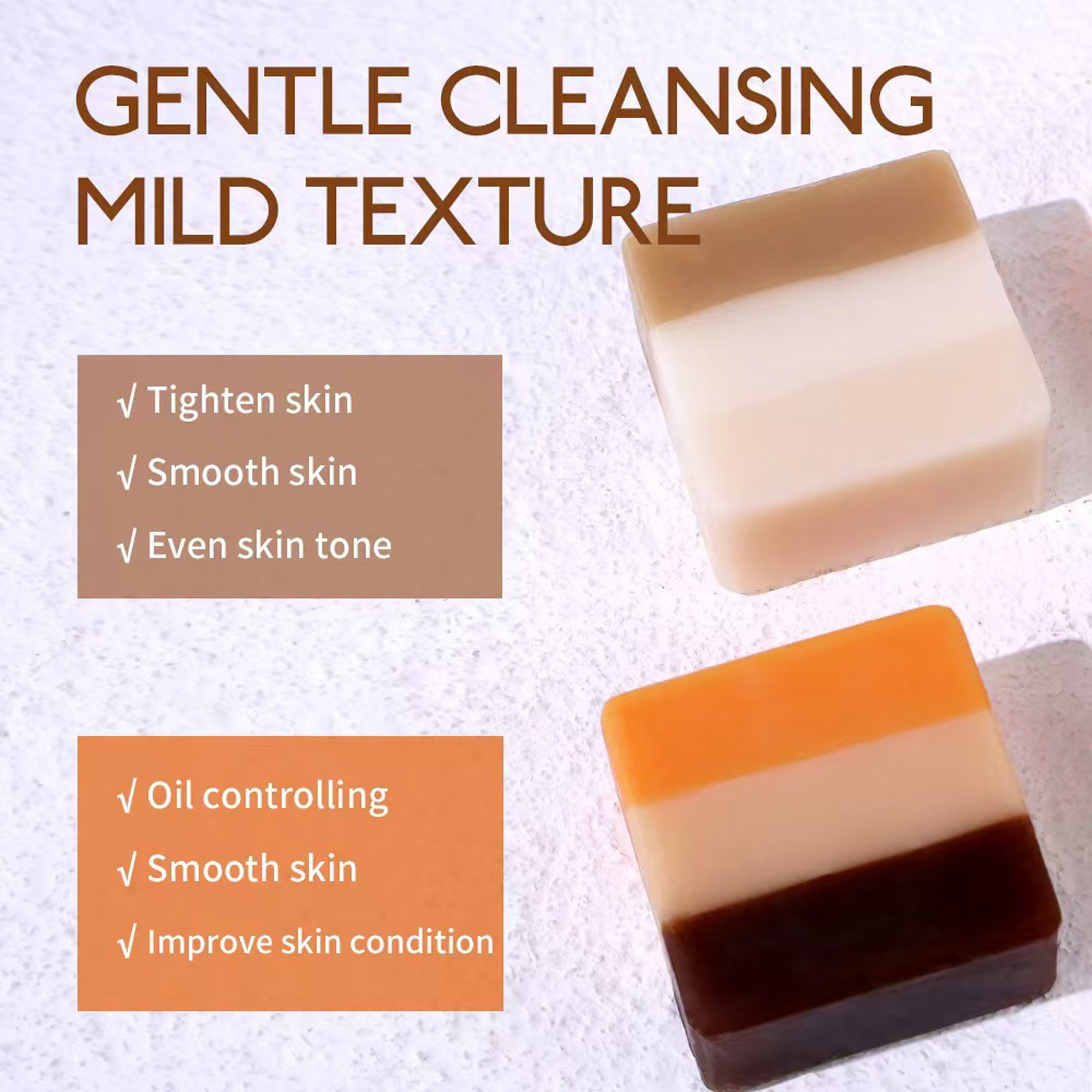 1Pcs 100g Papaya Honey/Goat Milk Oatmeal Essential Oil Soap Bar Smooth Skin