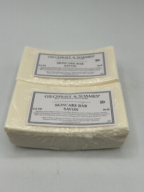 2 Bars of Gilchrist & Soames Skincare Bar Savon 2.5 oz, London Rectangle Saddle