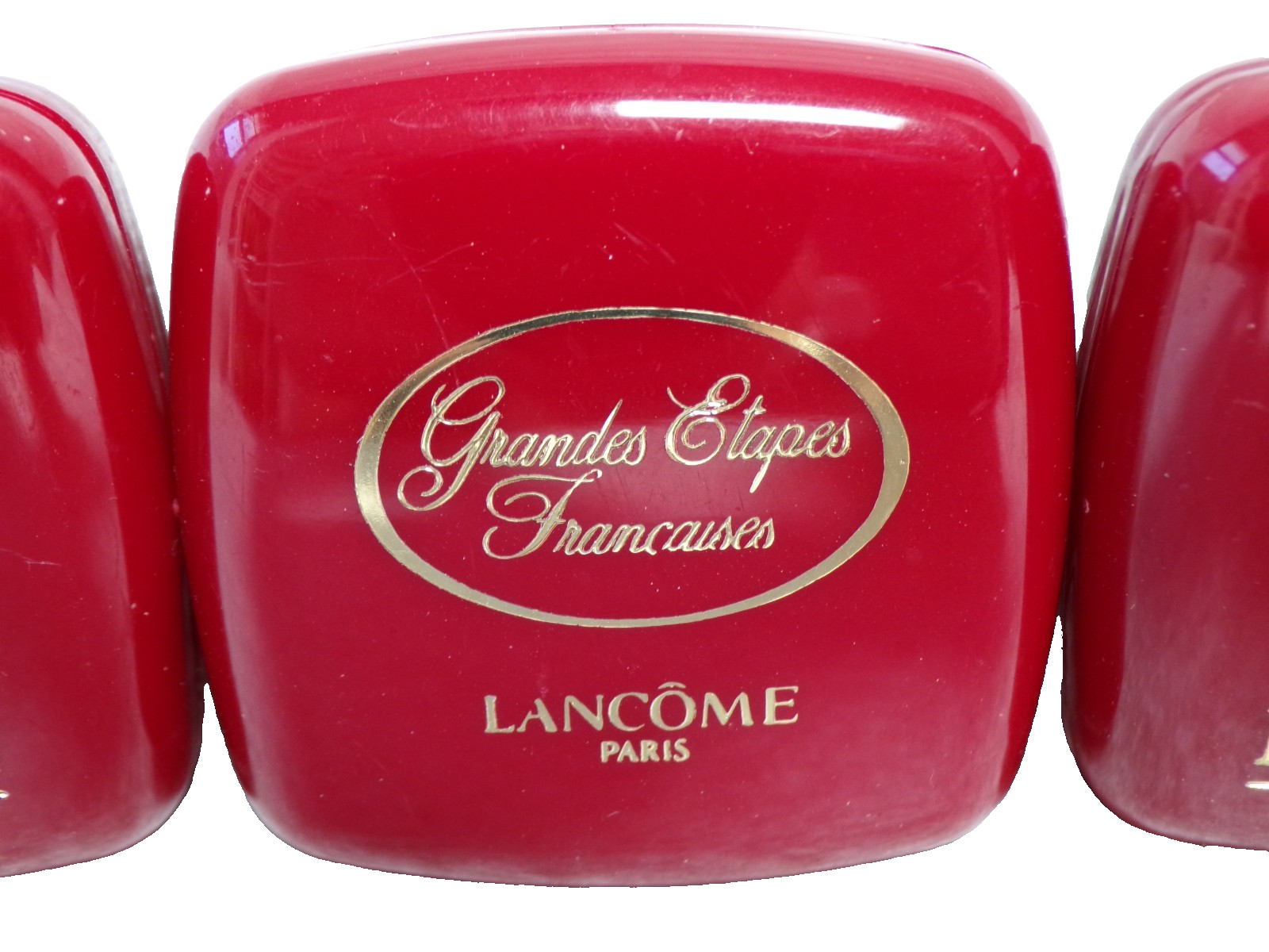 3 NEW LANCOME MINI HAND SOAP TRAVEL SIZE BARS + PLASTIC HOTEL SOFITEL HARD CASES