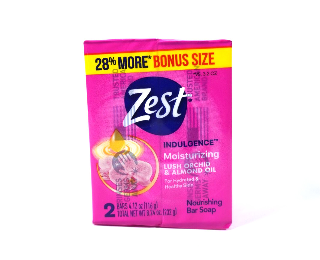 Zest Variety Moisturizing Bar Soap 4.1oz Bulk Lot 4×2 Pack (8 Bars Total) NEW