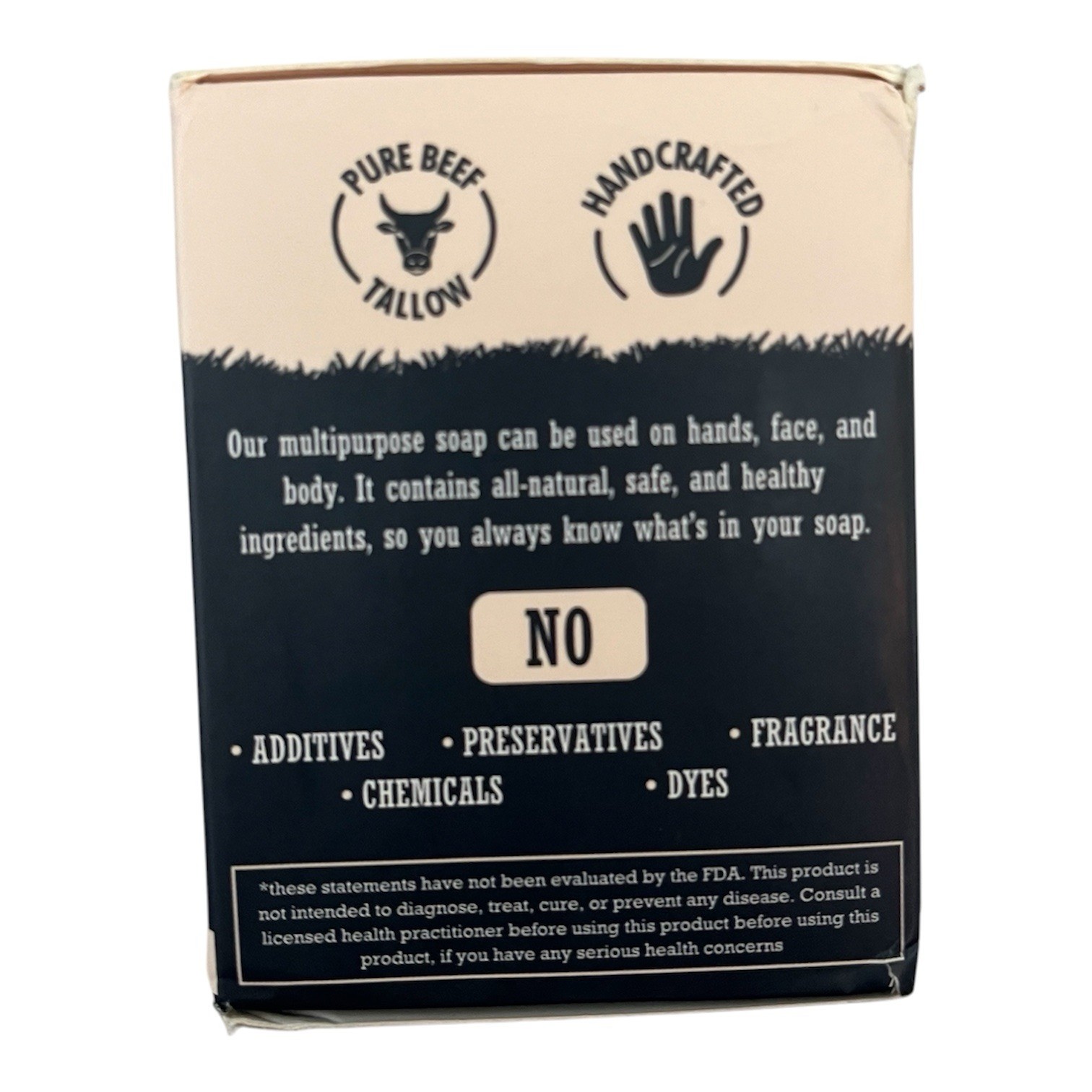 Beef Tallow Soap Bars 3Pk All Natural Grass Fed Unscented Moisturizing