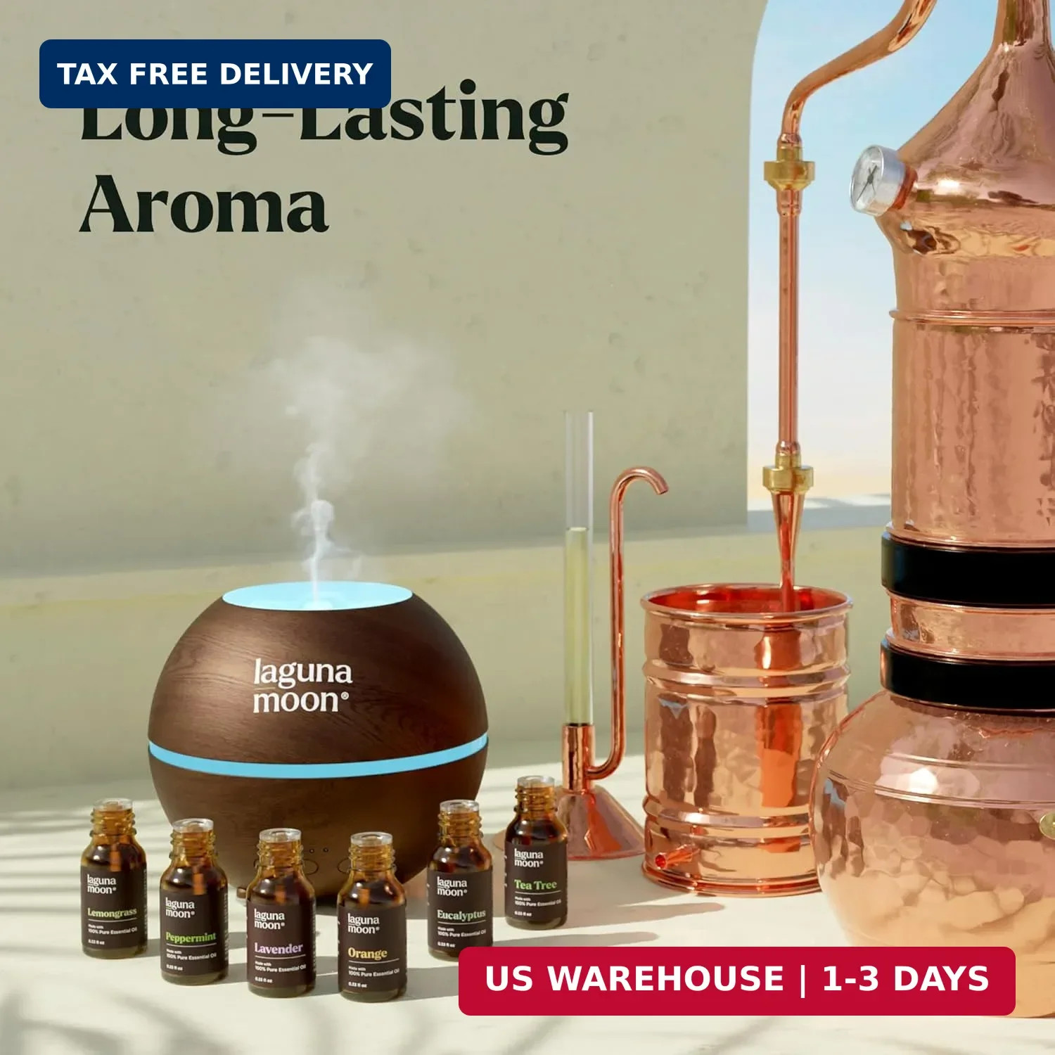 Essential Oils Set 6x10ml Aromatherapy for Diffuser Gift