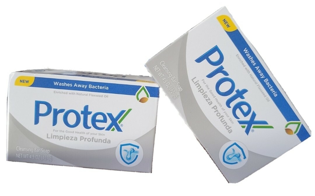 (2 Pks-5bars-3.7oz) PROTEX DEEP CLEANING ANTIBACTERIAL SOAP BAR JABON PROTEX