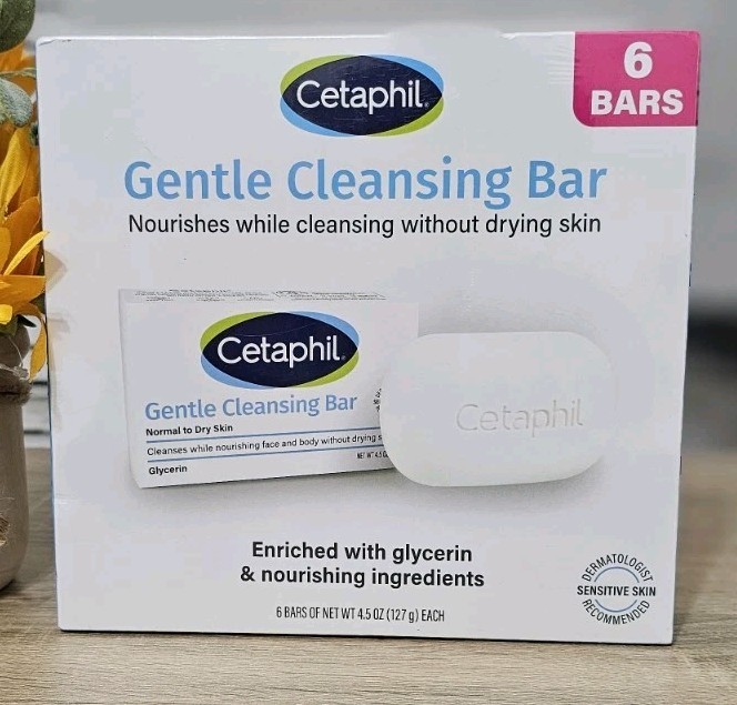 Cetaphil Gentle Cleansing Bar, Nourishes While Cleansing 4.5oz (127g) 6-pack