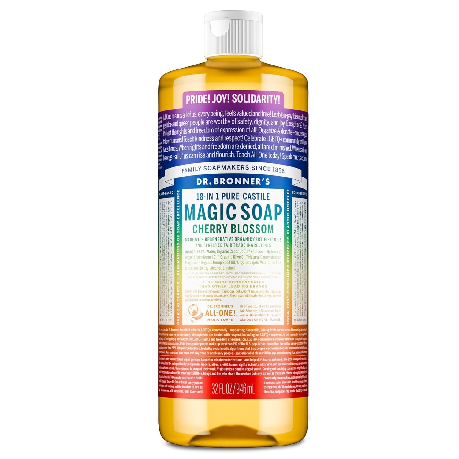 Pure-Castile Limited-Edition Pride Soap –Regenerative Organic Certified Oils-…