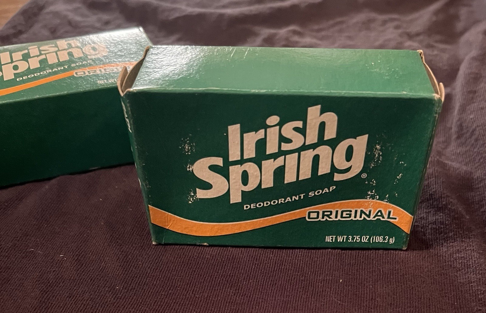 Lot of 2 Vintage IRISH SPRING Deodorant Bath Size Soap 5 oz Bar Skin Conditioner