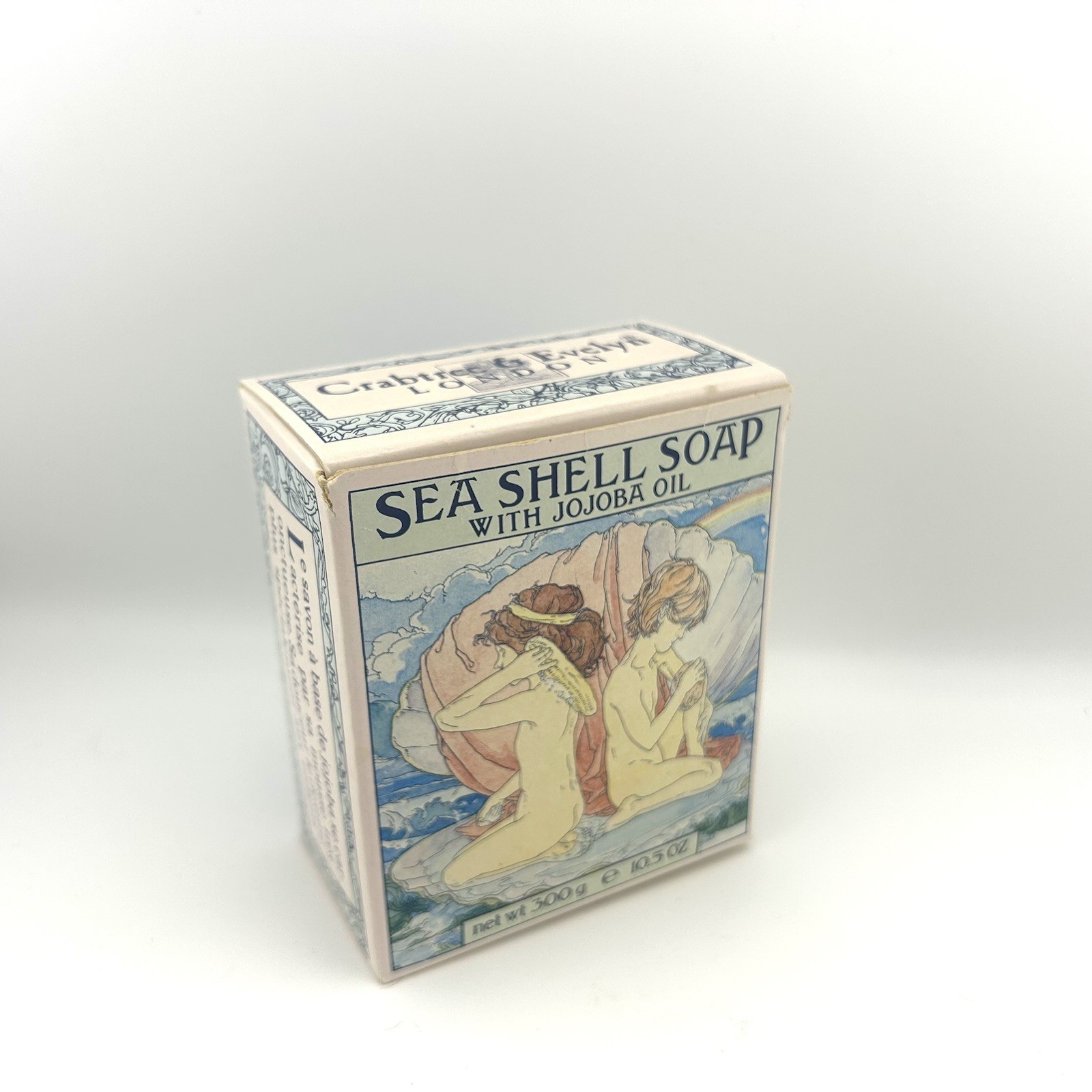 Jumbo New Vtg Crabtree & Evelyn Sea Shell Soap With Jojoba Oil 10.5 Oz Bar 300g