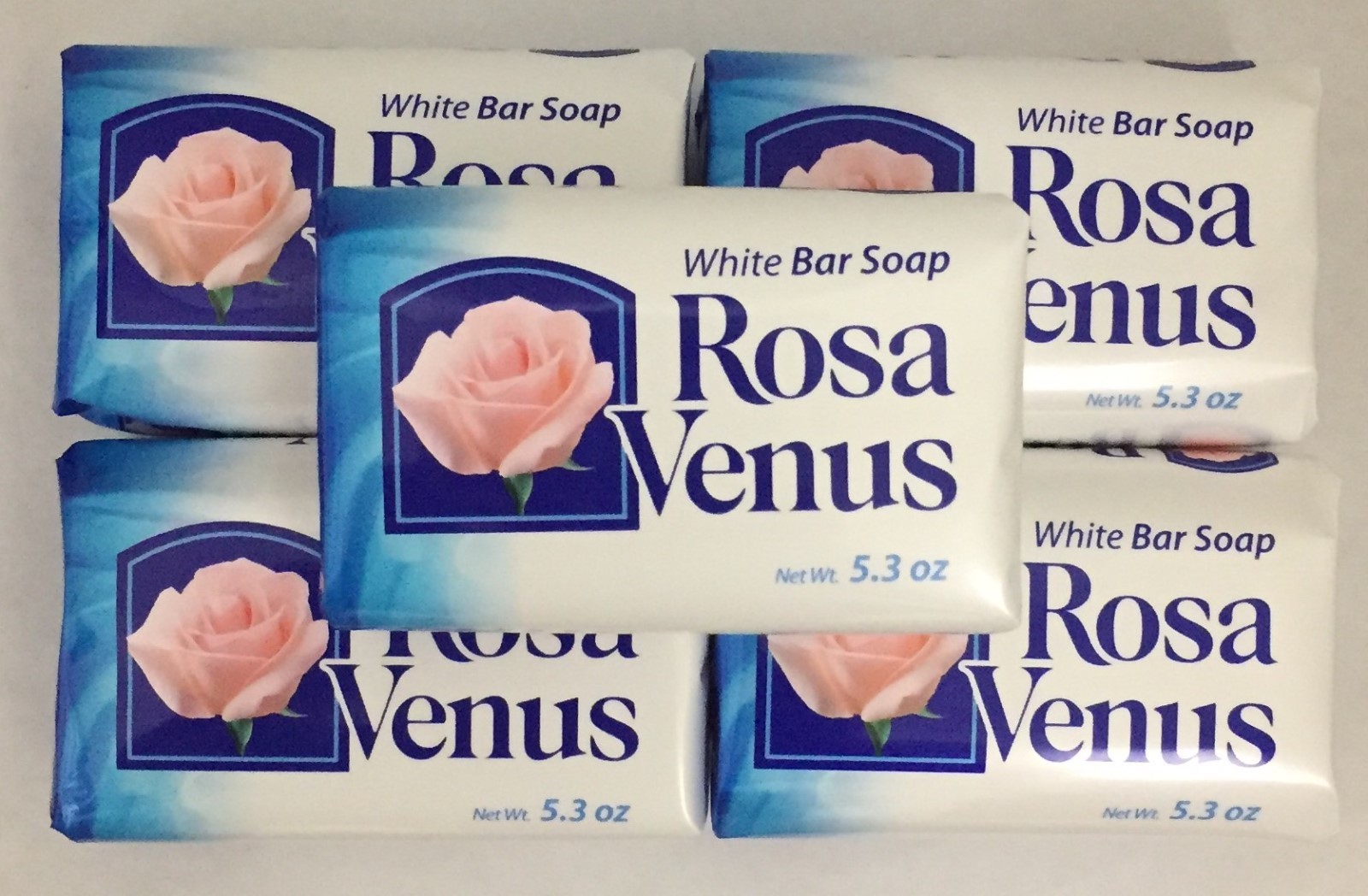 (Pack of 5) Rosa Venus White or Pink Bar Soap, 5.3 oz. You Choose!
