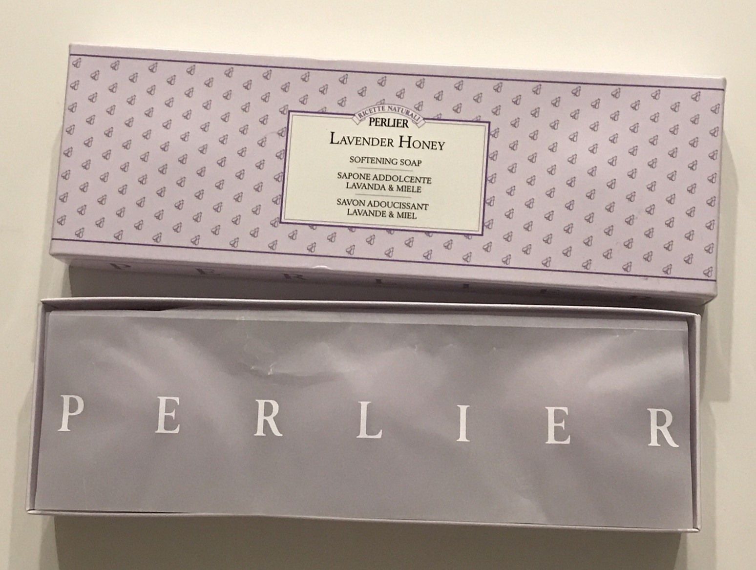 Perlier Lavender Honey Softening Soap – 3 X 4.4 Oz Sealed Bars Gift Set NIB