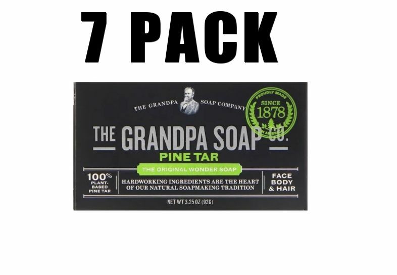 Grandpa’s, Wonder Pine Tar Soap, 7 Pack, 3.25 oz (92g) each