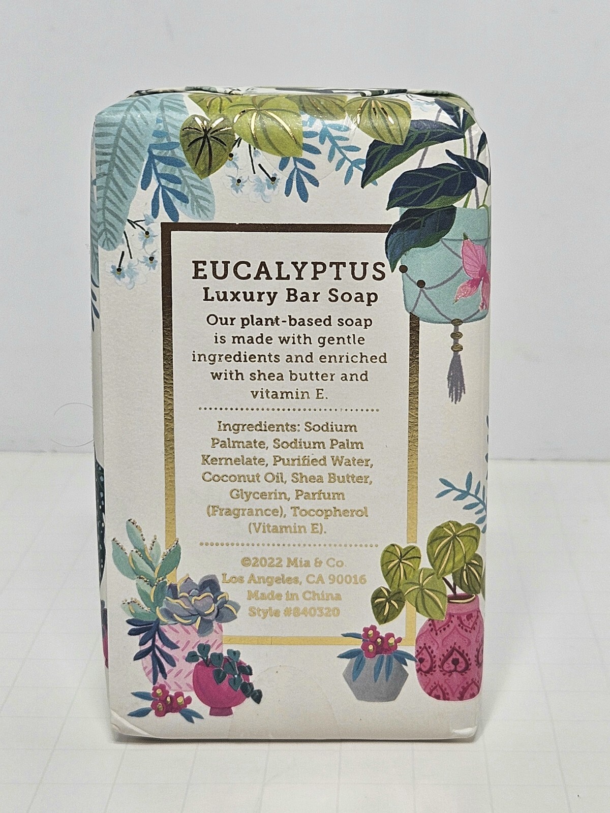 Mia & Co Plant Mama Eucalyptus Luxury Jumbo Bar Soap 10.6 Oz