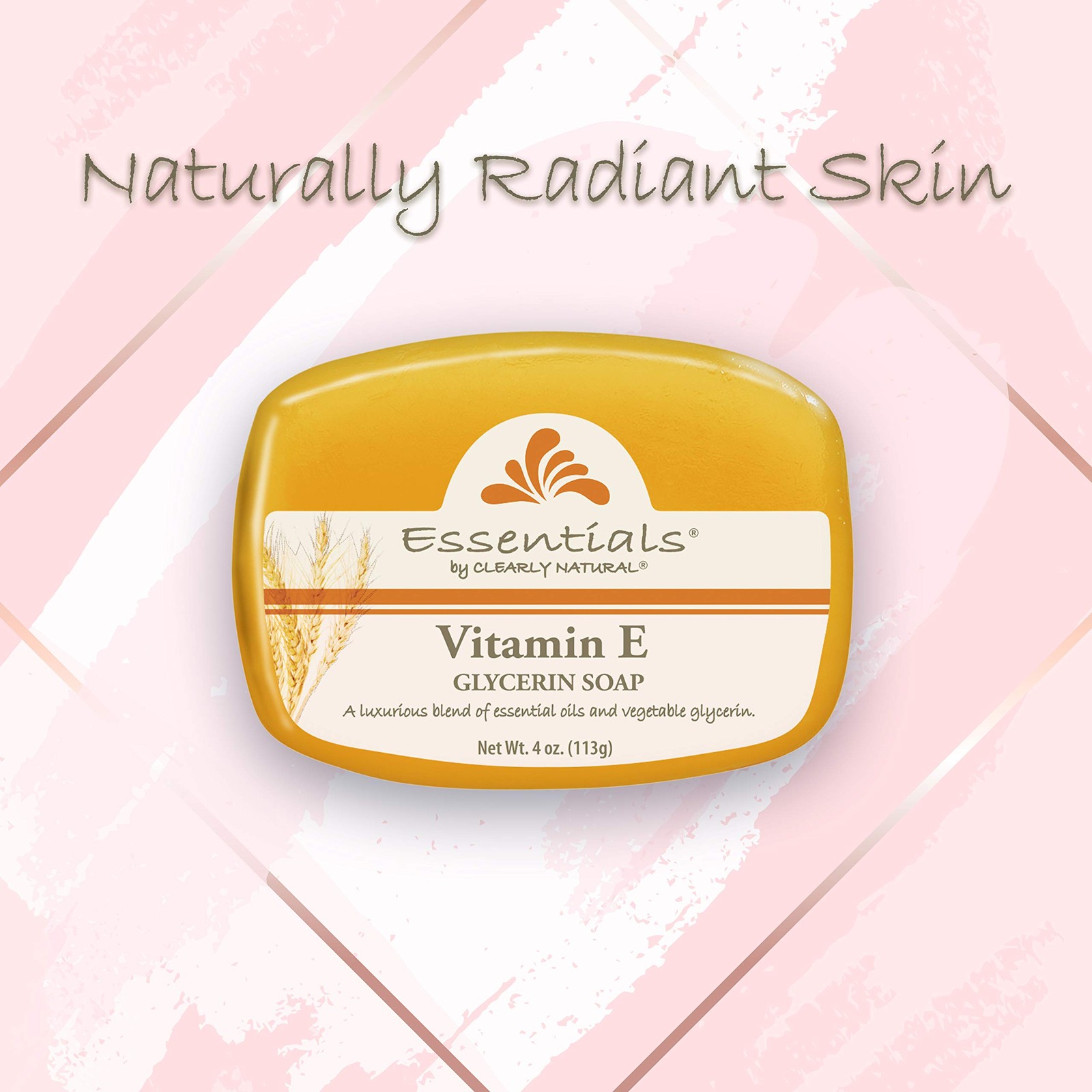 Clearly Natural Essentials Glycerin Bar Soap, 12 Count (Pack of 1), Vitamin E
