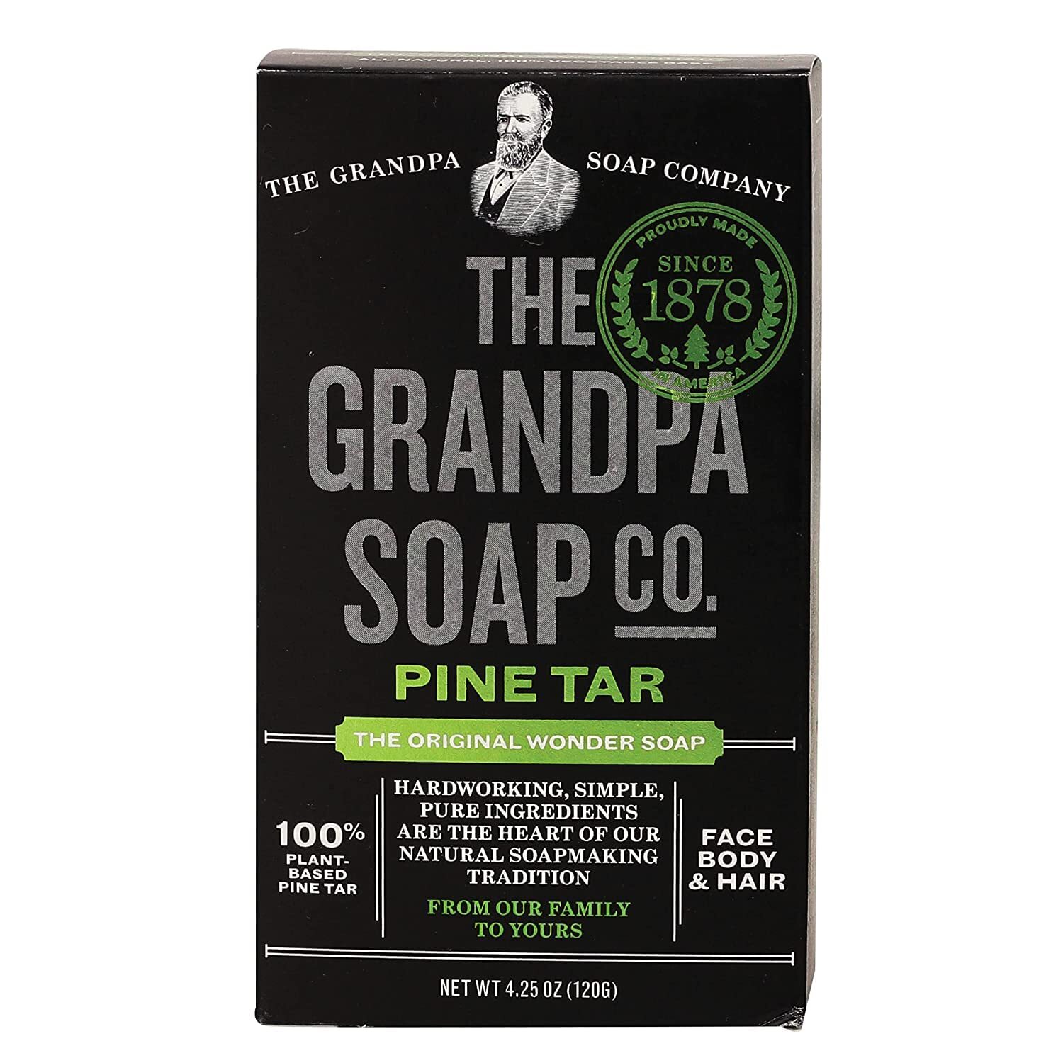 Grandpa’s Soap Pine Tar 4.25 oz (Pack of 4)
