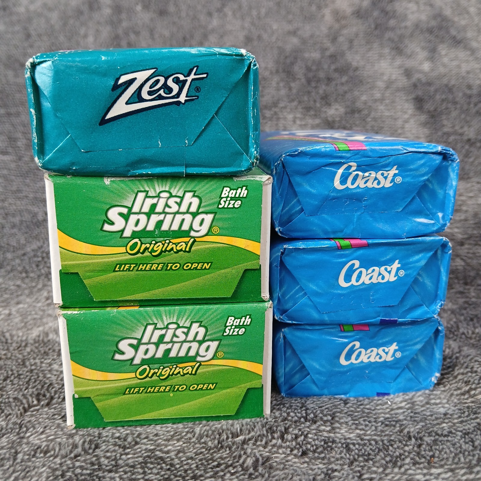 Mixed Lot 6 Vintage Bar Soap Coast Irish Spring Zest 80s 90s Original READ
