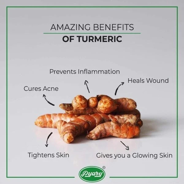 5 pcs Pyary ayurvedic turmeric soap 75 gms natural vegetable source صابون الكركم