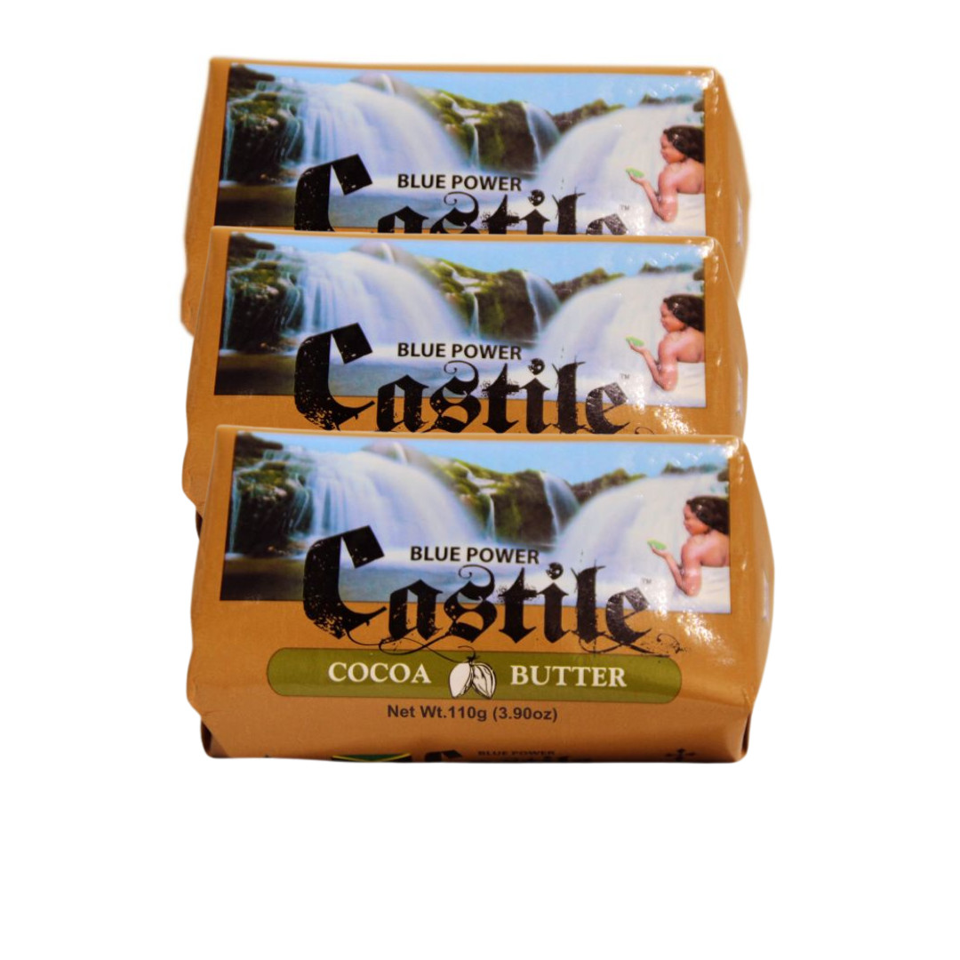 Blue Power Castle Cocoa Butter 110g – Pack of 3 – Tariffs are paid by us for USA