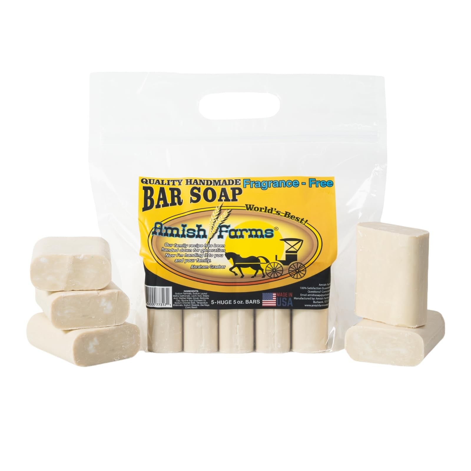 Farms Fragrance Moisturizing Bentonite Clay Bar Soap – 5 Bars