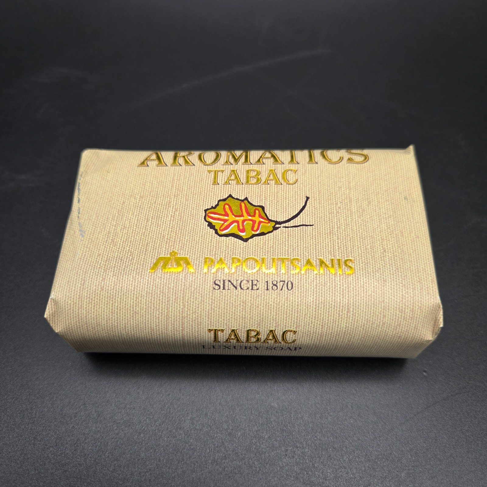 Papoutsanis Aromatics Tabac Luxury Soap 125g 4.4oz Bar Greece New NOS