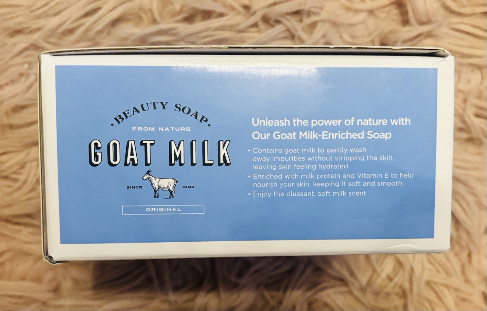 Beauty Soap Goat Milk Soap Bars Moisturizing Vitamin E 3.17 oz 12 Pack