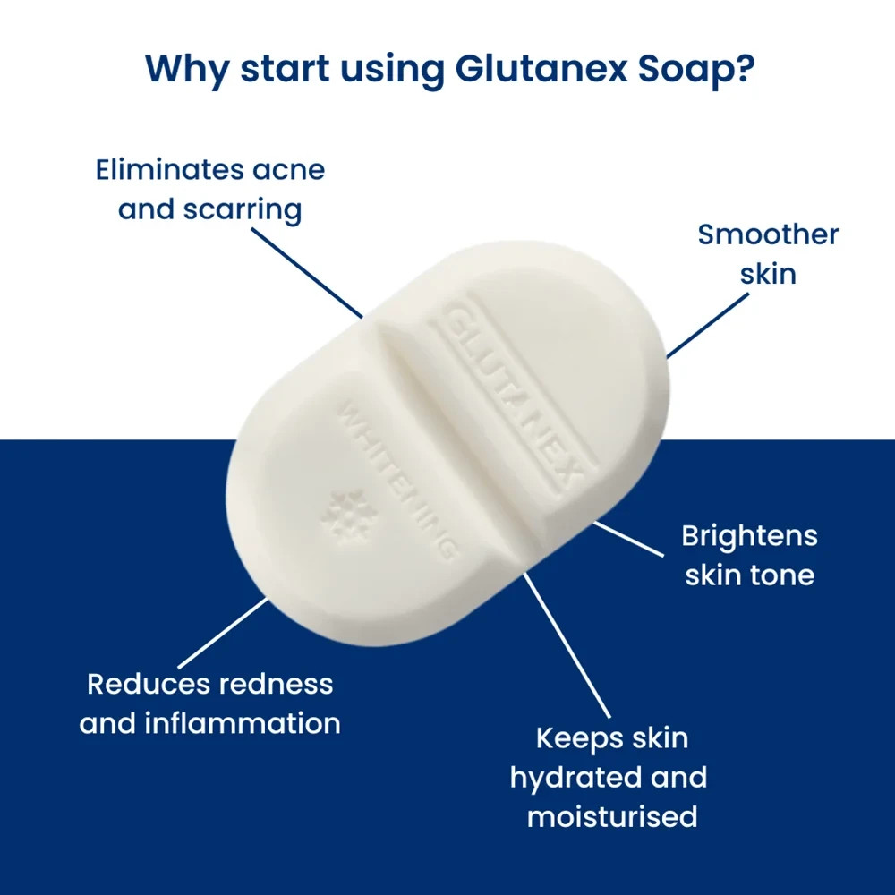 Glutanex Soap South Korean Glutathione Brightening Face & Body Bar Soap