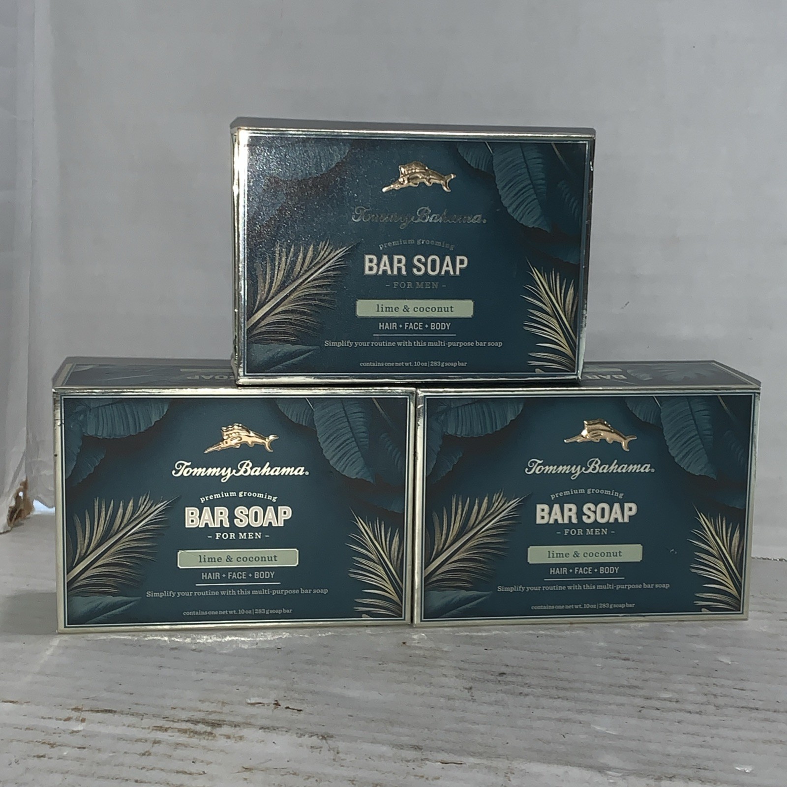 Tommy Bahama Bar Soap For Men Lime & Coconut Scented 10 OZ Bundle Of 3 Face Body