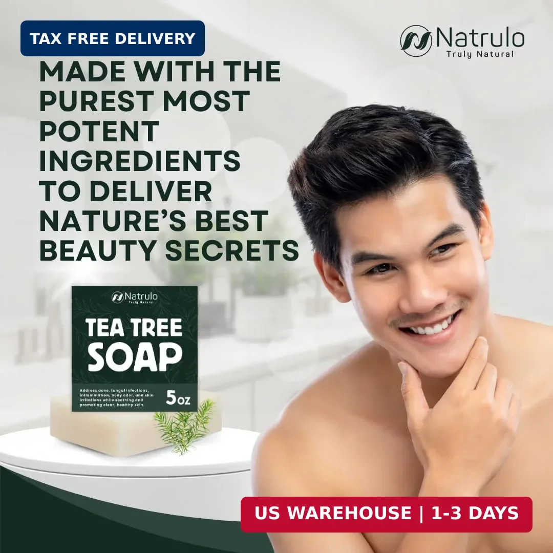 Tea Tree Soap – Natural Defense Tea Tree Oil Wash Bar for Face & Body – Remedy S
