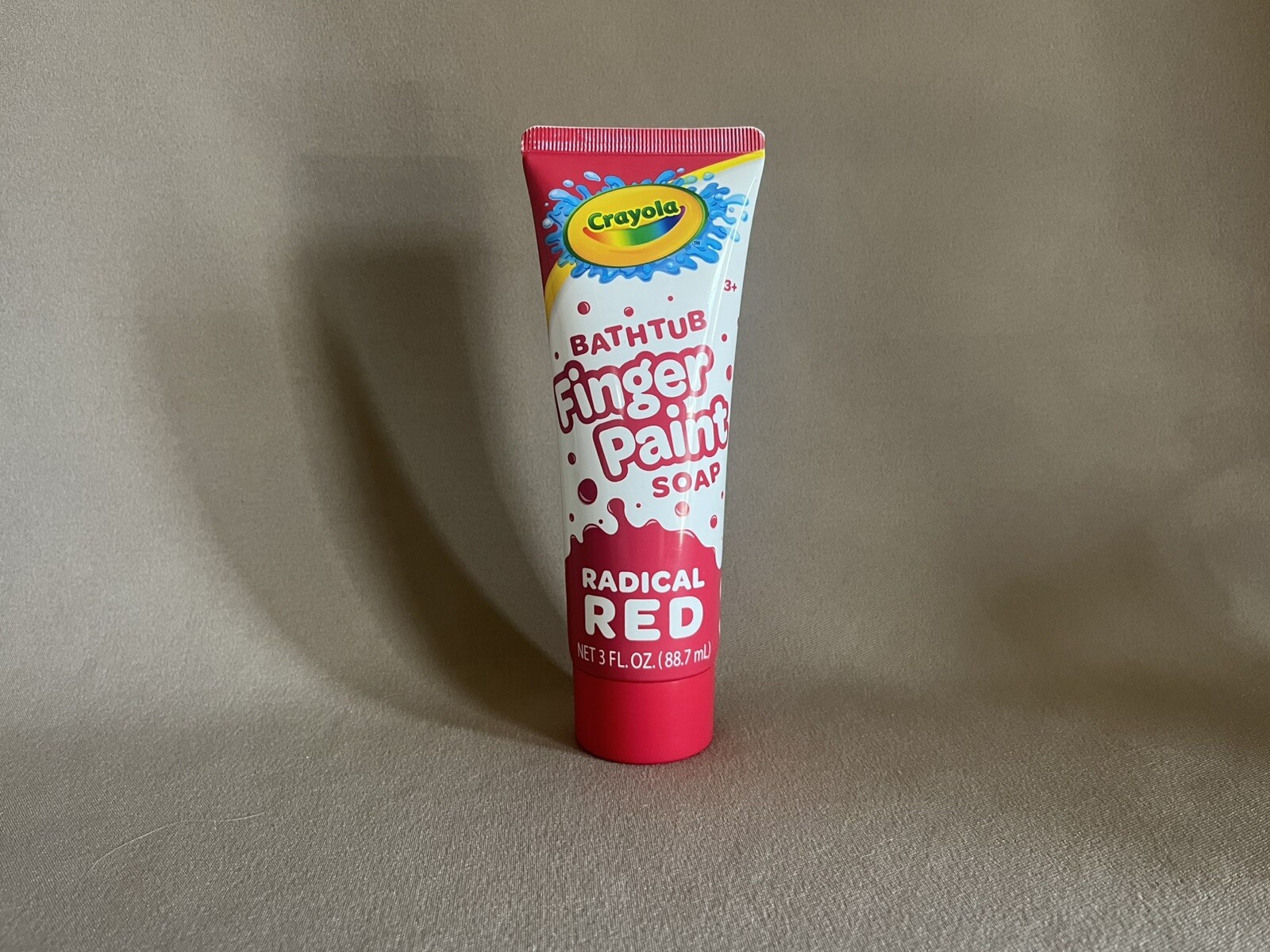 3 Oz. Crayola Bathtub Fingerpaint Soap Radical Red~6 1/4” Tall, For Ages 3+, New