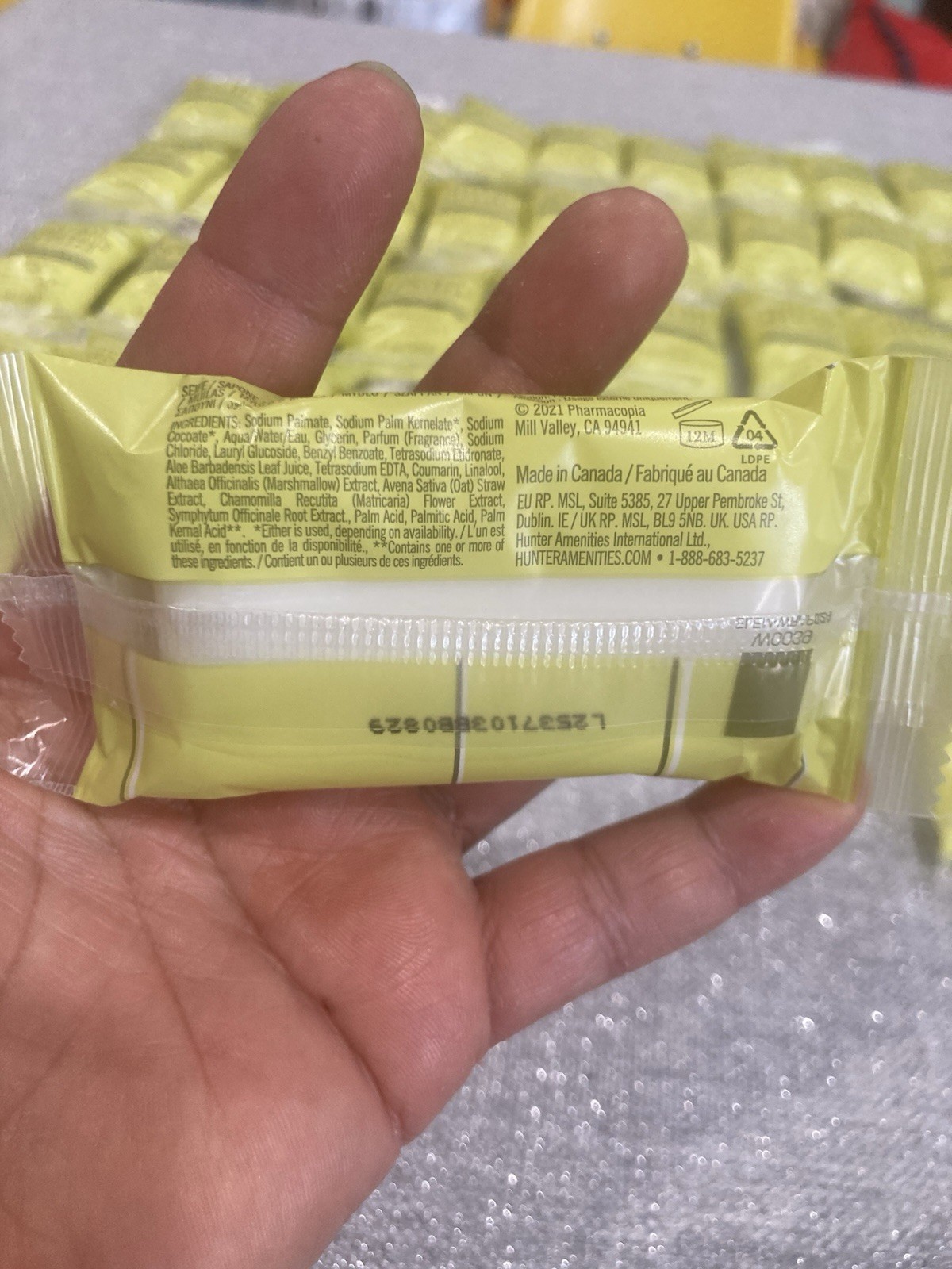 Lot Of 50 Pharmacopia Body Bar Soap 1 oz Ea. With Shea Butter Hotel Travel Size