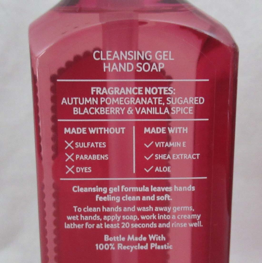 Bath & Body Works Cleansing Gel Hand Soap Lot Set of 2 POMEGRANATE & BLACKBERRY