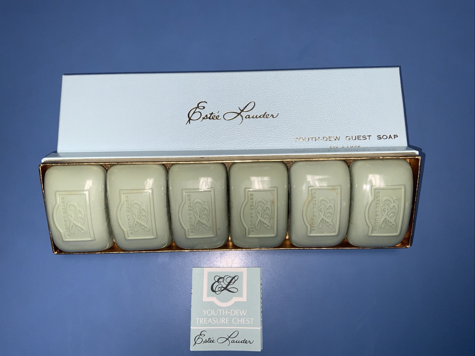 VINTAGE 80s Estée Lauder Youth Dew Guest Soap Multi Pack 6 Sealed Bars