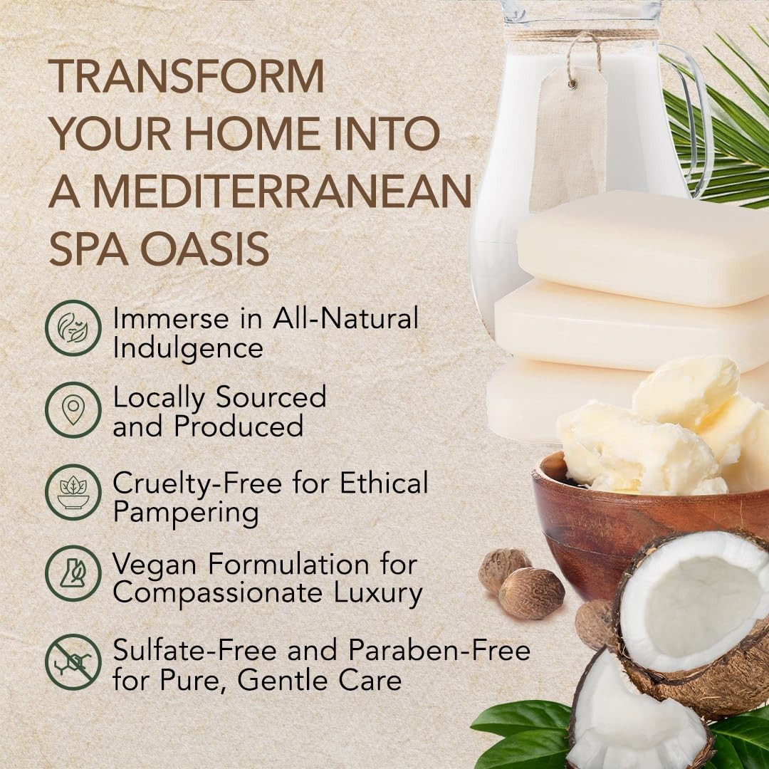 Triple-Milled Goat Milk Soap Set – Unscented Luxury with Soap Saver Bag