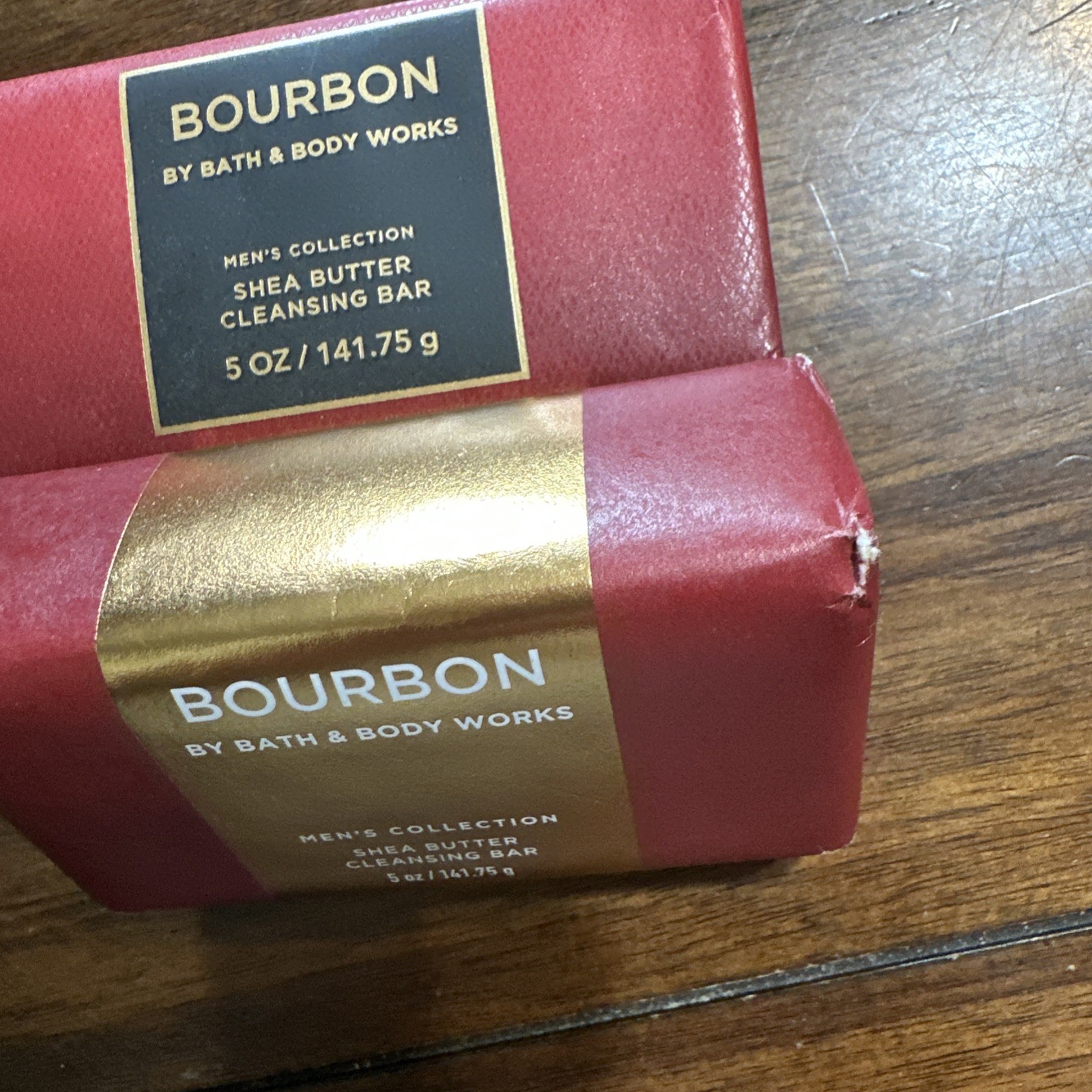 2 Bath & Body Works Bourbon Men’s Collection Shea Butter Cleansing Soap Bars