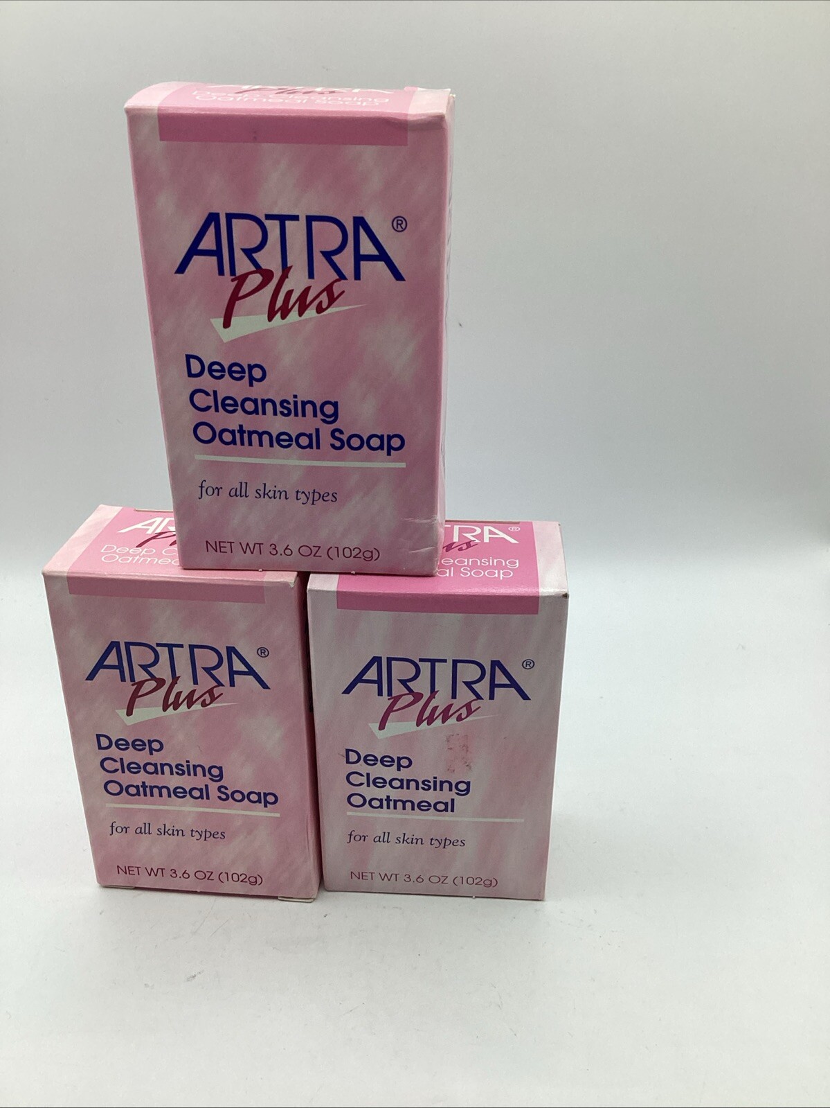 Lot of 3 Artra Plus Deep Cleansing Oatmeal Soap 3.6 oz each NEW