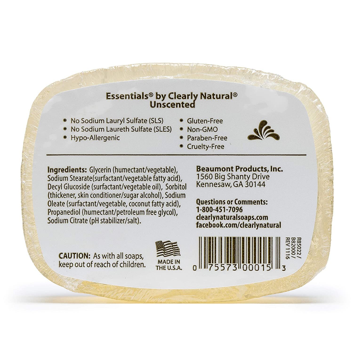 Clearly Natural Glycerin Bar Soap Unscented 4oz 12 Pack Gentle Skin Care Soap