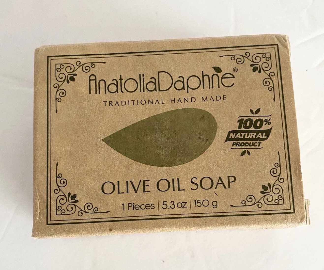 Anatolia Daphne Olive Oil Soap Bar 5.3oz Traditional Handmade 100% Pure Natural