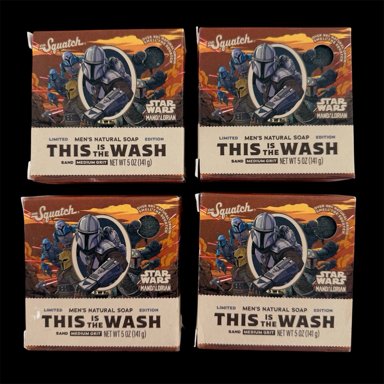 This is the Wash Dr Squatch Soap 4 Pack Star Wars Medium Grit Limited Edition