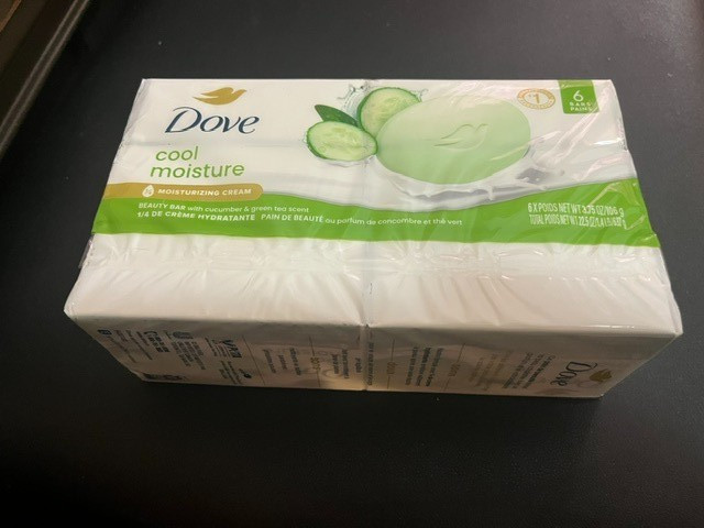 6 Pack Dove Cool Bar Moisturizing Creme Bar Soap -3.75 oz Cucumber and Green Tea
