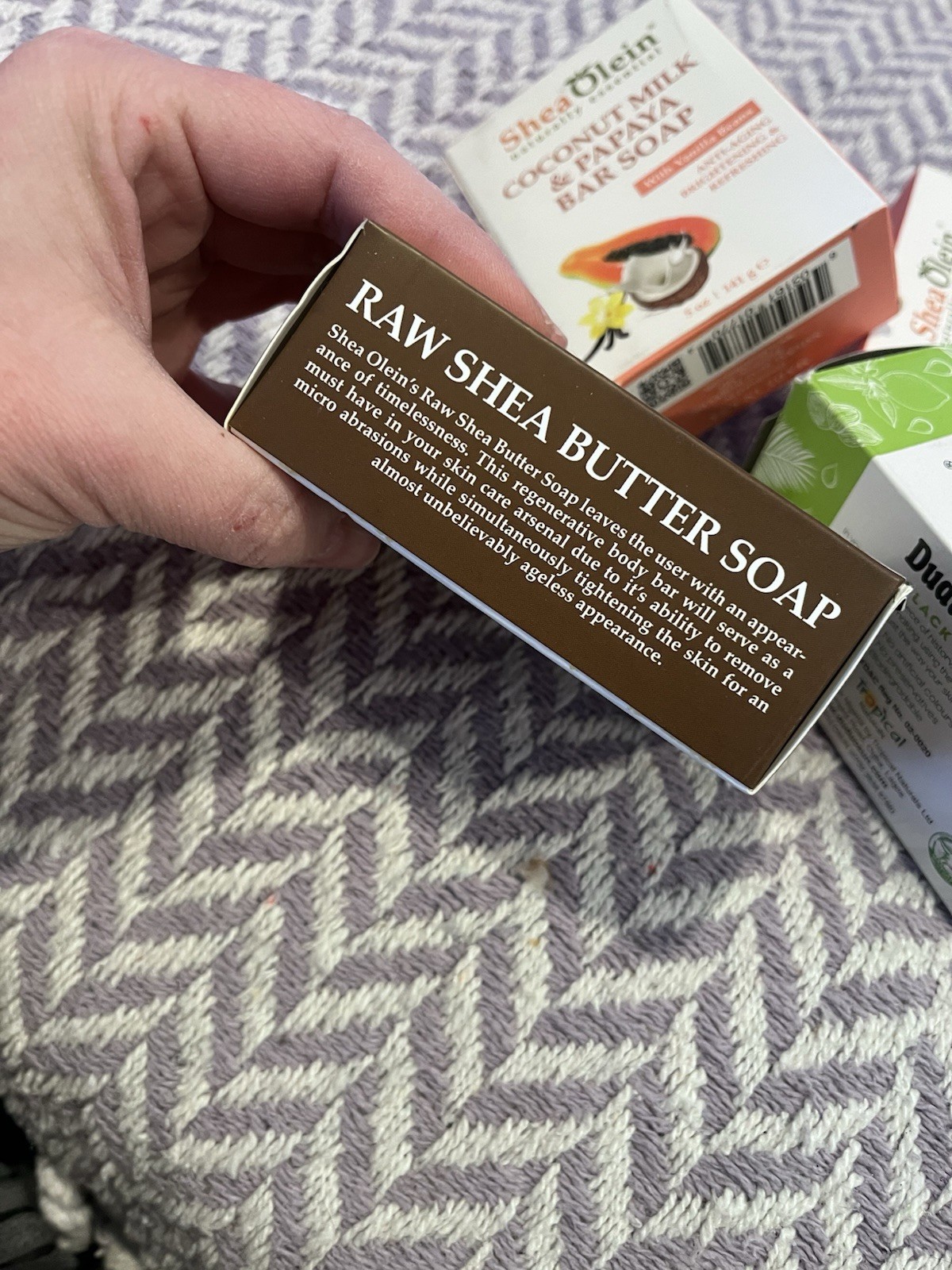 Shea Olein and Dudu-Osun Soap Bulk 4 Bars Shea Black Soap Coconut, Mango Butter