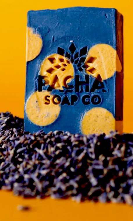 NEW! 2 Bar Lot Pacha Soap LAVENDER & BLUE TANSY BAR SOAP! Best Skin Care Ever!