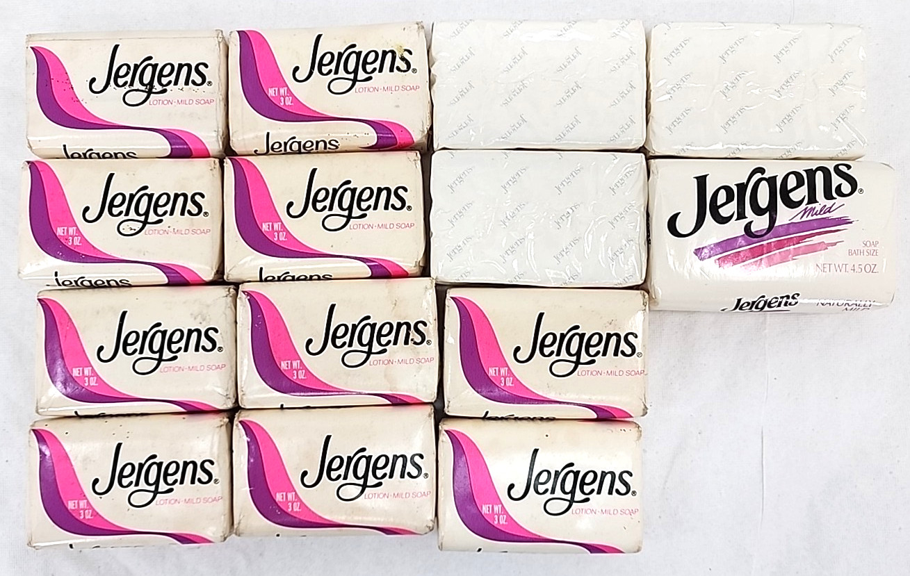 14 Bars Jergens Lotion Mild Bar Soap 3.0 oz Vintage 1970s New Old Stock